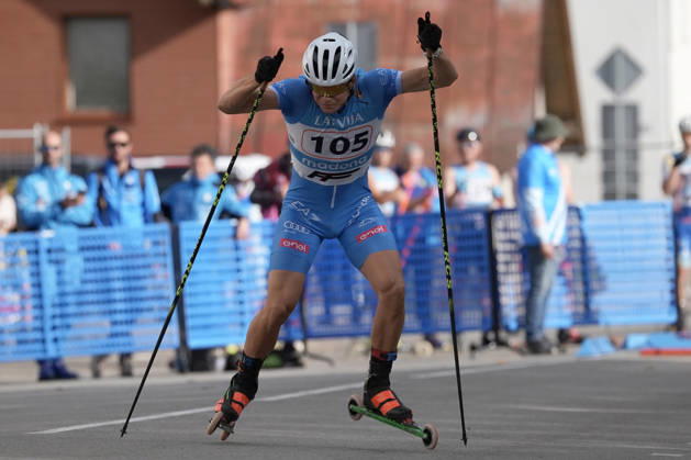Riccardo Lorenzo Masiero of Italy competes during the Sprint Qualification race of the FIS Rollerski World Championships 2026 in Madona, Latvia, on September 5, 2026. Madona Latvia Copyright: xRomanxKoksarovx RKV09985.JPG