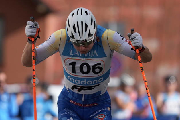 Erik Fransson of Sweden competes during the Sprint Qualification race of the FIS Rollerski World Championships 2026 in Madona, Latvia, on September 5, 2026. Madona Latvia Copyright: xRomanxKoksarovx RKV00011.JPG