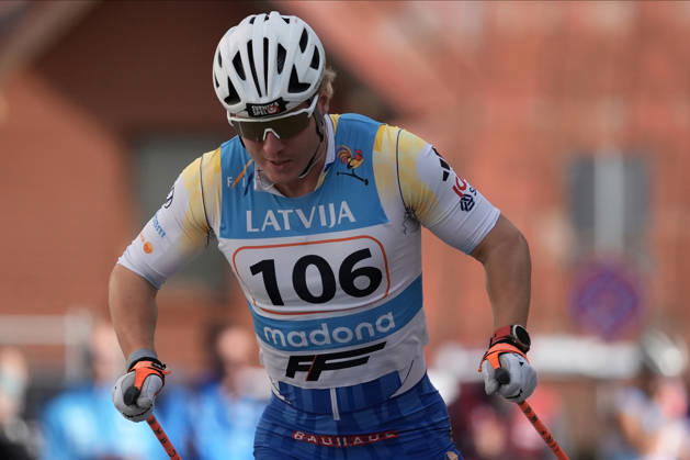 Erik Fransson of Sweden competes during the Sprint Qualification race of the FIS Rollerski World Championships 2026 in Madona, Latvia, on September 5, 2026. Madona Latvia Copyright: xRomanxKoksarovx RKV00012.JPG