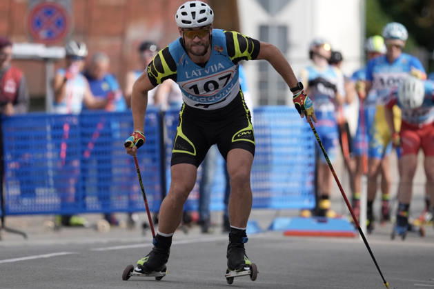 Svyatoslav Matassov of Kazakhstan competes during the Sprint Qualification race of the FIS Rollerski World Championships 2026 in Madona, Latvia, on September 5, 2026. Madona Latvia Copyright: xRomanxKoksarovx RKV00019.JPG