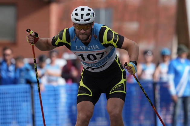 Svyatoslav Matassov of Kazakhstan competes during the Sprint Qualification race of the FIS Rollerski World Championships 2026 in Madona, Latvia, on September 5, 2026. Madona Latvia Copyright: xRomanxKoksarovx RKV00026.JPG