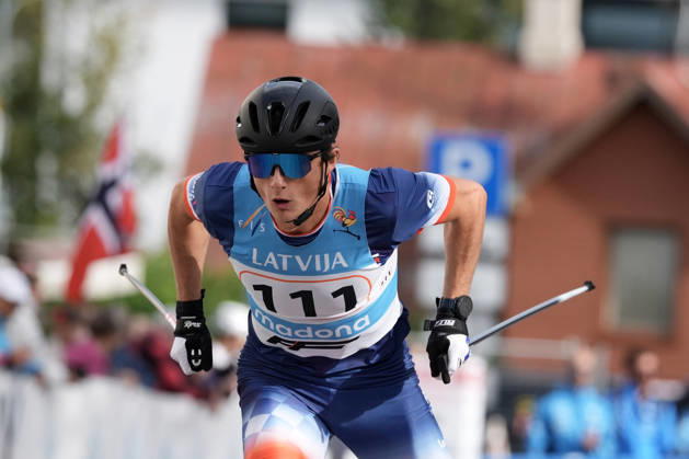 Simon Clavel of France competes during the Sprint Qualification race of the FIS Rollerski World Championships 2026 in Madona, Latvia, on September 5, 2026. Madona Latvia Copyright: xRomanxKoksarovx RKV00092.JPG