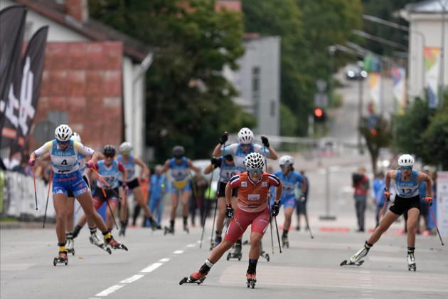 Emilie Ruud Lia of Norway competes during the Junior Women mass start race of the FIS Rollerski World Championships 2026 in Madona, Latvia, on September 6, 2026. Madona Latvia Copyright: xRomanxKoksarovx RKV01371.JPG