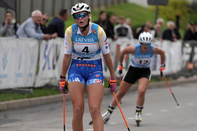 Matilda Grahn of Sweden competes during the Junior Women mass start race of the FIS Rollerski World Championships 2026 in Madona, Latvia, on September 6, 2026. Madona Latvia Copyright: xRomanxKoksarovx RKV01394.JPG