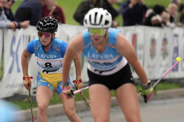 Sofiia Shkatula of Ukraine competes during the Junior Women mass start race of the FIS Rollerski World Championships 2026 in Madona, Latvia, on September 6, 2026. Madona Latvia Copyright: xRomanxKoksarovx RKV01415.JPG