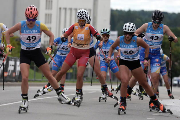 Ragnhild Aarekol of Norway competes during the Women mass start race of the FIS Rollerski World Championships 2026 in Madona, Latvia, on September 6, 2026. Madona Latvia Copyright: xRomanxKoksarovx RKV01656.JPG