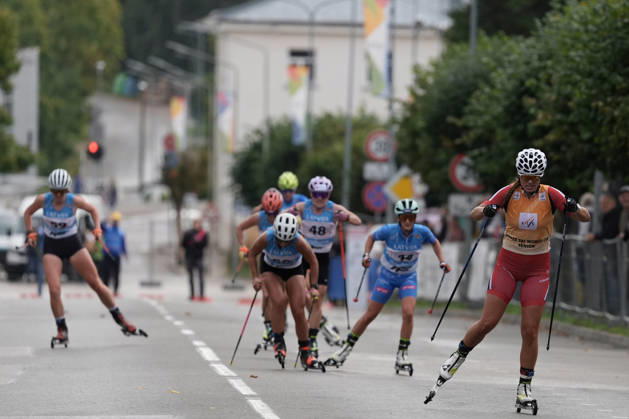 Ragnhild Aarekol of Norway competes during the Women mass start race of the FIS Rollerski World Championships 2026 in Madona, Latvia, on September 6, 2026. Madona Latvia Copyright: xRomanxKoksarovx RKV01779.JPG