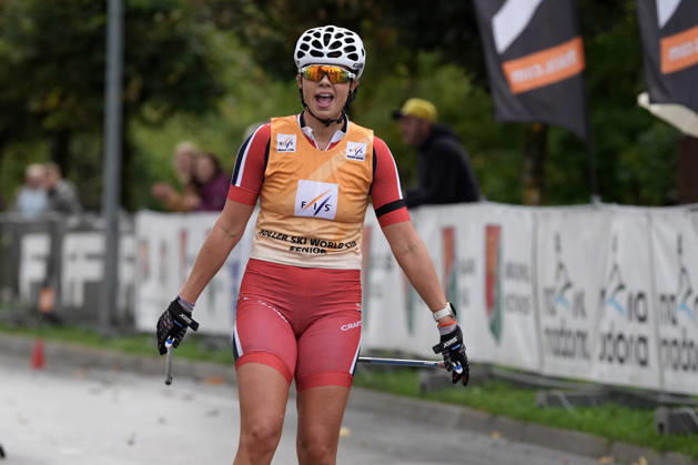 Ragnhild Aarekol of Norway reacts during the Women mass start race of the FIS Rollerski World Championships 2026 in Madona, Latvia, on September 6, 2026. Madona Latvia Copyright: xRomanxKoksarovx RKV01802.JPG