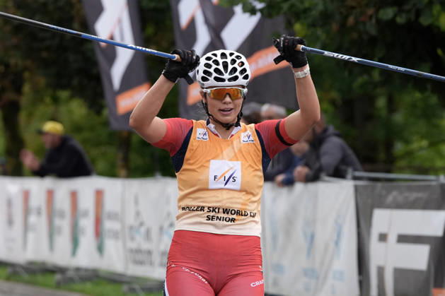 Ragnhild Aarekol of Norway reacts during the Women mass start race of the FIS Rollerski World Championships 2026 in Madona, Latvia, on September 6, 2026. Madona Latvia Copyright: xRomanxKoksarovx RKV01802.JPG