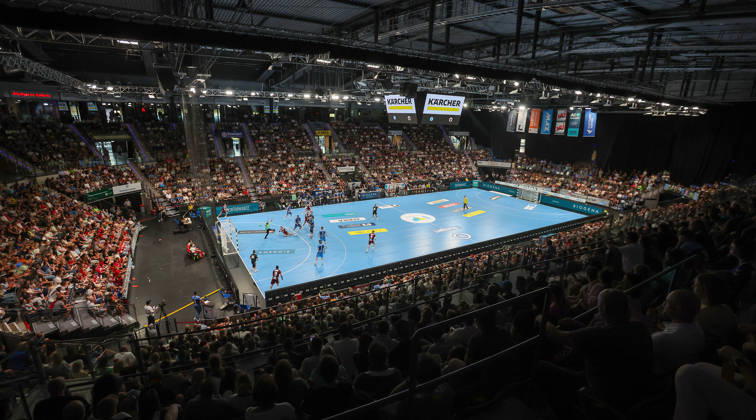 2026.09.06, Deutschland, Stuttgart, Handball TVB Stuttgart vs. Füchse Berlin, Feature ausverkaufte Porsche Arena