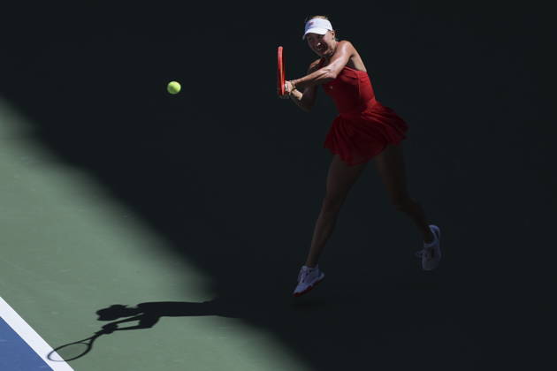 US Open tennis tournament - Day 9 Anastasia Potapova of Austria in action against Mirra Andreeva of Russia during the Women s Singles round 4 of the US Open Tennis Championships at the USTA Billie Jean King National Tennis Center in Flushing Meadows, New York, USA, 07 September 2026. The 2026 US Open tournament runs from 23 August through 13 September. FLUSHING MEADOWS NEW YORK United States  Copyright: xSARAHxYENESELx