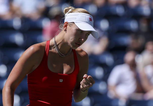 US Open tennis tournament - Day 9 Anastasia Potapova of Austria reacts during her match against Mirra Andreeva of Russia in the Women s Singles round 4 of the US Open Tennis Championships at the USTA Billie Jean King National Tennis Center in Flushing Meadows, New York, USA, 07 September 2026. The 2026 US Open tournament runs from 23 August through 13 September. FLUSHING MEADOWS NEW YORK United States  Copyright: xSARAHxYENESELx