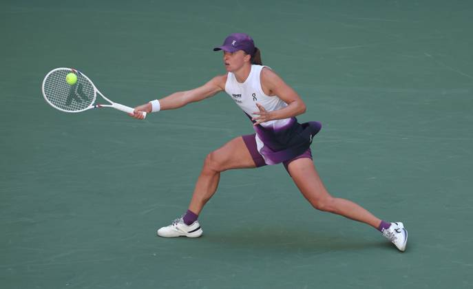 Iga Swiatek of Poland in action 2026 US Open, Day Nine, USTA Billie Jean King National Tennis Center, New York, USA - 07 Sep 2026New York USTA Billie Jean King National T New York (NY) United States of America EDITORIAL USE ONLY No use with unauthorised audio, video, data, fixture lists, club league logos or live services. Online in-match use limited to 120 images, no video emulation. No use in betting, games or single club league player publications.  Copyright: xEllaxLing Shutterstockx 17137670t