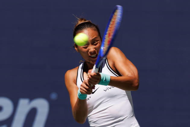 September 7, 2026: Qinwen Zheng (CHN) in action against Iga Swiatek (POL) during their Round 4 match at the US Open on September 7, 2026, held at the USTA Billie Jean King National Tennis Center in New York City. CSM New York City USA - ZUMAc04_ 20260907_zma_c04_025 Copyright: xBerniexHaleyx