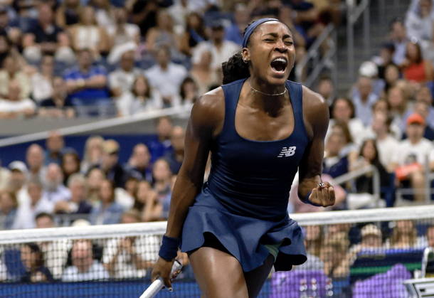 US Open tennis tournament - Day 9 Coco Gauff of the USA reacts during her women s singles fourth round match against Iva Jovic of the USA at the US Open Tennis Championships at the USTA Billie Jean King National Tennis Center in Flushing Meadows, New York, USA, 07 September 2026. The 2026 US Open tournament runs from 23 August through 13 September. FLUSHING MEADOWS NEW YORK United States  Copyright: xCRISTOBALxHERRERA-ULASHKEVICHx