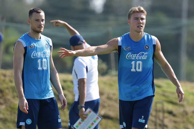 Napoli™s Rasmus Hojlund During training at the SSC Napoli sports center, Champions League Napoli - Arsenal Castel Volturno (CE) on September 08 , 2026 Copyright: xAlessandroxGarofalo LaPressex