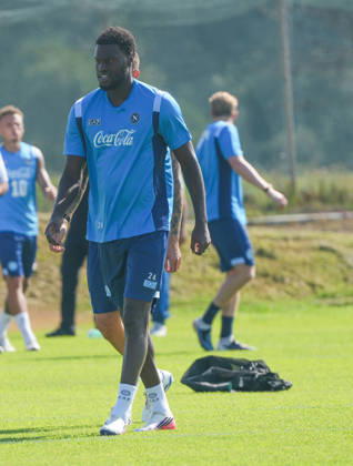 September 8, 2026, Castelvolturno, Campania, ITALIA: Benoit Badiashile of SSC Napoli Durante lÃ¢â‚¬â ¢allenamento pre partita Champions League tra Napoli ed Arsenal a Castelvolturno del 08 09 2026 Castelvolturno ITALIA - ZUMAs236 20260908_aap_s236_012 Copyright: xFabioxSassox