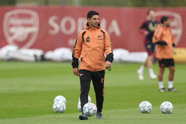 Arsenal Training, Champions League Arsenal manager Mikel Arteta during the Arsenal Training session ahead of the UEFA Champions League Round 1 match v Napoli, at the Arsenal FC Training Centre, London Colney, England on 8 September 2026 Credit: Tiego Grenho Every Second Media Editorial use only. All images are copyright Every Second Media Limited. No images may be reproduced without prior permission. Copyright: xIMAGO EveryxSecondxMediax ESM-2149-0010 TiegoxGrenhox xEveryxSecondxMediax