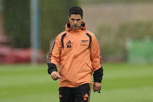 Arsenal Training, Champions League Arsenal manager Mikel Arteta during the Arsenal Training session ahead of the UEFA Champions League Round 1 match v Napoli, at the Arsenal FC Training Centre, London Colney, England on 8 September 2026 Credit: Tiego Grenho Every Second Media Editorial use only. All images are copyright Every Second Media Limited. No images may be reproduced without prior permission. Copyright: xIMAGO EveryxSecondxMediax ESM-2149-0011 TiegoxGrenhox xEveryxSecondxMediax