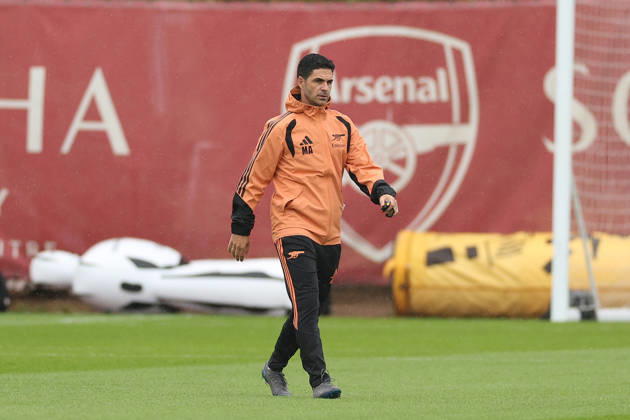 Arsenal Training, Champions League Arsenal manager Mikel Arteta during the Arsenal Training session ahead of the UEFA Champions League Round 1 match v Napoli, at the Arsenal FC Training Centre, London Colney, England on 8 September 2026 Credit: Tiego Grenho Every Second Media Editorial use only. All images are copyright Every Second Media Limited. No images may be reproduced without prior permission. Copyright: xIMAGO EveryxSecondxMediax ESM-2149-0019 TiegoxGrenhox xEveryxSecondxMediax