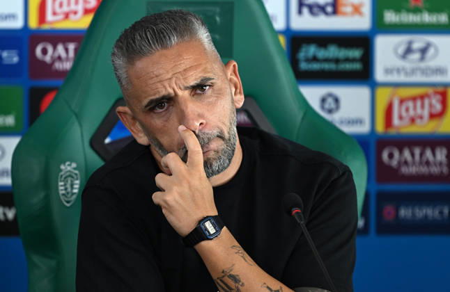 Ahead of Sporting CP - Galatasaray UEFA Champions League LISBON, PORTUGAL - SEPTEMBER 8: Sporting head coach Rui Borges and player Rui Silva answer questions during a press conference, PK, Pressekonferenz at Jose Alvalade Stadium ahead of the UEFA Champions League opening-week match between Sporting and Galatasaray in Lisbon, Portugal, on September 8, 2026. Burak Akbulut Anadolu Lizbon Portugal. Editorial use only. Please get in touch for any other usage.  Copyright: x2026xAnadoluxBurakxAkbulutx