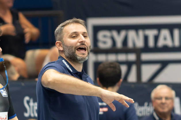 Vladimir Jovanovic (MBC, Head Coach), Syntainics MBC vs. Medikamente per Klick Bayreuth, Testspiel, Saisonvorbereitung, Basketball, Bundesliga, 2. Bundesliga, Männer, Saison 2026 27, 08.09.2026. Weißenfels Stadthalle Sachsen-Anhalt Deutschland