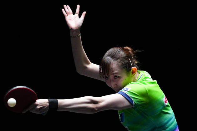 (260910) -- MACAO, Sept. 10, 2026 -- Hayata Hina competes during the women s singles round of 32 match between Hayata Hina of Japan and Margaryta Pesotska of Ukraine at the 2026 World Table tennis, Tischtennis (WTT) Champions Macao in Macao, south China, Sept. 10, 2026. ) (SP)CHINA-MACAO-TABLE TENNIS-WTT-WOMEN S SINGLES (CN) CheongxKamxKa 