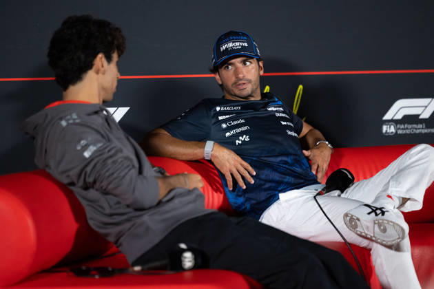 F1 - SPANISH GRAND PRIX 2026 SAINZ Carlos (spa), Williams F1 Team FW48, portrait, press conference, PK, Pressekonferenz during the 2026 Formula 1 Spanish Grand Prix, 14th round of the 2026 Formula One World Championship, WM, Weltmeisterschaft from September 11 to 13, 2026 on the Madring, in Madrid, Spain - MadridSpain Copyright: xAndrà xFerreirax