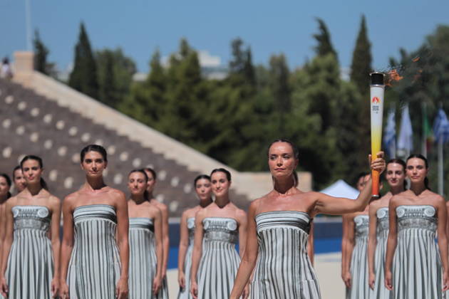 September 10, 2026, Athens, Greece: The Olympic Flame for the Dakar 2026 Youth Olympic Games, Olympische Spiele, Olympia, OS was handed over today at Athensâ€⠢ historic Panathenaic Stadium, in a ceremony symbolising the passage of the Olympic spirit from Greece to Senegal. The Flame was handed over by Isidoros Kouvelos, President of the Hellenic Olympic Committee, to Mamadou Diagna Ndiaye, President of the Dakar 2026 Organising Committee, in the presence of Kirsty Coventry, President of the International Olympic Committee.....The Flame will now begin its journey to Senegal, where Dakar will host the Youth Olympic Games from 31 October to 13 November 2026 â€? the first Olympic event to be held on African soil. The Olympic Flame For Dakar 2026 Handed Over At The Panathenaic Stadium - ZUMAv62_ 0866490179st Copyright: xAristidisxVafeiadakisx