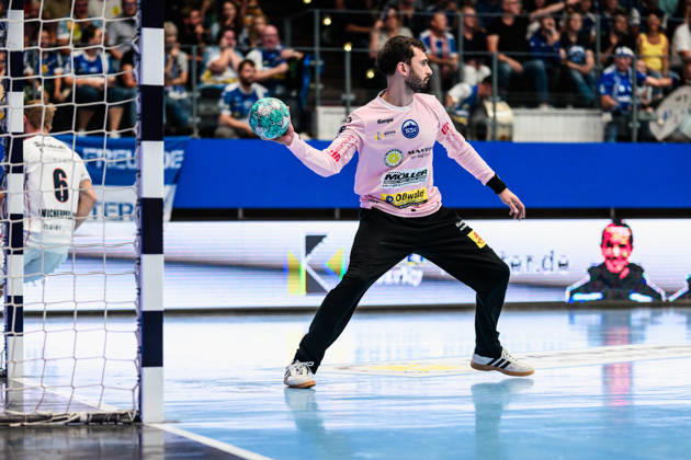 Matija Spikic (ThSV Eisenach, 01) GER, ThSV Eisenach gegen SG BBM Bietigheim, 1. Opel Handballbundesliga, Handball, 4.Spieltag, Saison 2026 2027, 19.00 Uhr, 10.09.2026 GER, ThSV Eisenach gegen SG BBM Bietigheim, 1. Opel Handballbundesliga, Handball, 4.Spieltag, Saison 2026 2027, 19.00 Uhr, 10.09.2026 Eisenach Copyright: xMartinxHerbstx