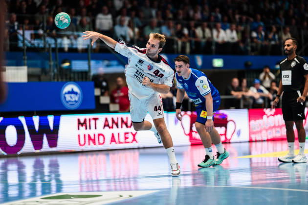 Stephan Seitz (ThSV Eisenach, 44) im 7m GER, ThSV Eisenach gegen SG BBM Bietigheim, 1. Opel Handballbundesliga, Handball, 4.Spieltag, Saison 2026 2027, 19.00 Uhr, 10.09.2026 GER, ThSV Eisenach gegen SG BBM Bietigheim, 1. Opel Handballbundesliga, Handball, 4.Spieltag, Saison 2026 2027, 19.00 Uhr, 10.09.2026 Eisenach Copyright: xMartinxHerbstx