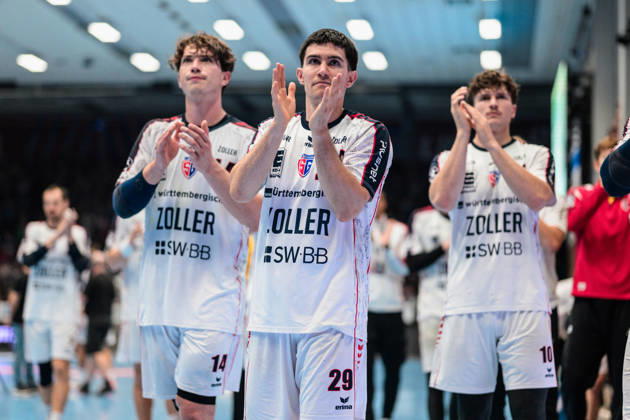 Moritz Strosack (SG BBM Bietigheim, 29), Fynn Luca Nicolaus (SG BBM Bietigheim, 14), Jonas Josef (SG BBM Bietigheim, 10) GER, ThSV Eisenach gegen SG BBM Bietigheim, 1. Opel Handballbundesliga, Handball, 4.Spieltag, Saison 2026 2027, 19.00 Uhr, 10.09.2026 GER, ThSV Eisenach gegen SG BBM Bietigheim, 1. Opel Handballbundesliga, Handball, 4.Spieltag, Saison 2026 2027, 19.00 Uhr, 10.09.2026 Eisenach Copyright: xMartinxHerbstx