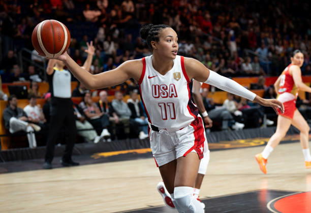 USA V Hungary: Quarter-Finals - FIBA Women s Basketball World Cup Germany 2026 Napheesa Collier plays during the FIBA Women s Basketball World Cup 2026 quarter-finals match between the United States and Hungary in Berlin, Germany, on September 10, 2026. Berlin Germany  Copyright: xMarcinxGolbax originalFilename:golba-usavhung260910_npSXV.jpg