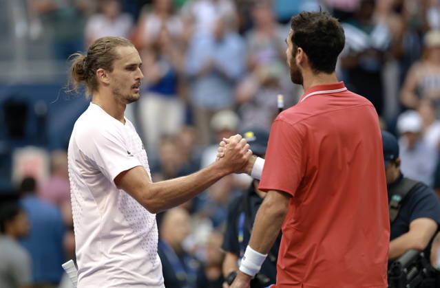 US Open tennis tournament - Day 13 Alexander Zverev (L) of Germany salutes Karen Khachanov (R) of Russia after winning their match during the Men s Singles semi-finals at the US Open Tennis Championships at the USTA Billie Jean King National Tennis Center in Flushing Meadows, New York, USA, 11 September 2026. The 2026 US Open tournament runs from 23 August to 13 September. FLUSHING MEADOWS NEW YORK United States Copyright: xCRISTOBALxHERRERA-ULASHKEVICHx