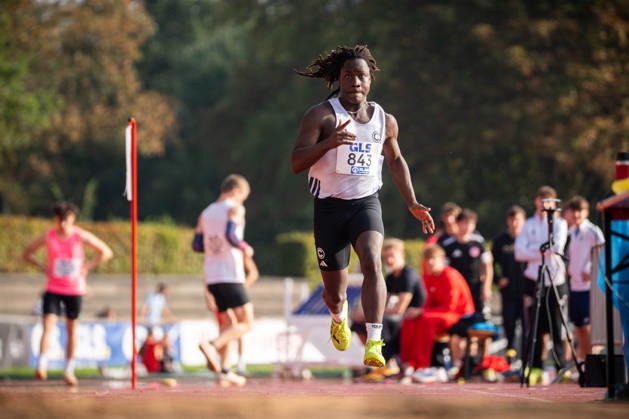 Deutsche Team-Meisterschaften U16 U20; Troisdorf, 12.09.2026 Leichtathletik: LANG Gabriel (SCC Berlin) während dem Weitsprung MJU20 bei den Deutsche Team-Meisterschaften U16 U20 im Aggerstadion am September 12, 2026 in Troisdorf, Deutschland. Copyright: xBEAUTIFULxSPORTS Kuehnx