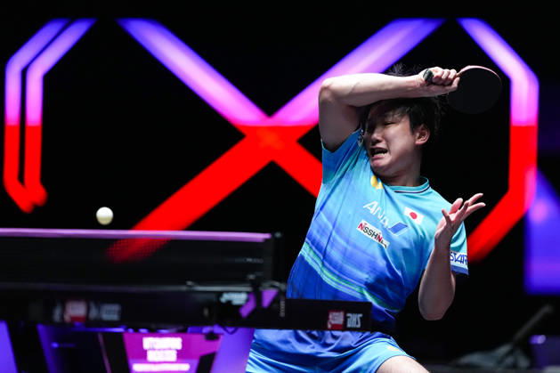 (260912) -- MACAO, Sept. 12, 2026 -- Harimoto Tomokazu of Japan hits a return during the men s singles quarterfinal match against Zhou Qihao of China at the 2026 World Table tennis, Tischtennis (WTT) Champions Macao in Macao, south China, Sept. 12, 2026. ) (SP)CHINA-MACAO-TABLE TENNIS-WTT-MEN S SINGLES (CN) CheongxKamxKa 