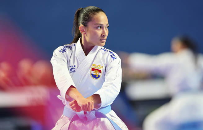 REPRO FREE *PRESS RELEASE NO REPRODUCTION FEE* EDITORIAL USE ONLY 2026 ONAKAI Karate Irish Open, Ireland National Indoor Arena, Blanchardstown 12 9 2026 Soraya Wahjudi of Netherlands competing in the Female Senior Kata competition Soraya Wahjudi competing in the Female Senior Kata competition 12 9 2026  Copyright: xx JR1W0229