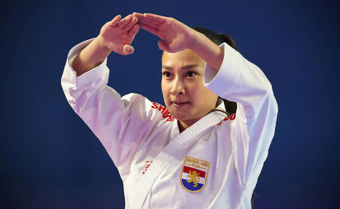 REPRO FREE *PRESS RELEASE NO REPRODUCTION FEE* EDITORIAL USE ONLY 2026 ONAKAI Karate Irish Open, Ireland National Indoor Arena, Blanchardstown 12 9 2026 Soraya Wahjudi of Netherlands competing in the Female Senior Kata competition Soraya Wahjudi competing in the Female Senior Kata competition 12 9 2026  Copyright: xx JR1W9652
