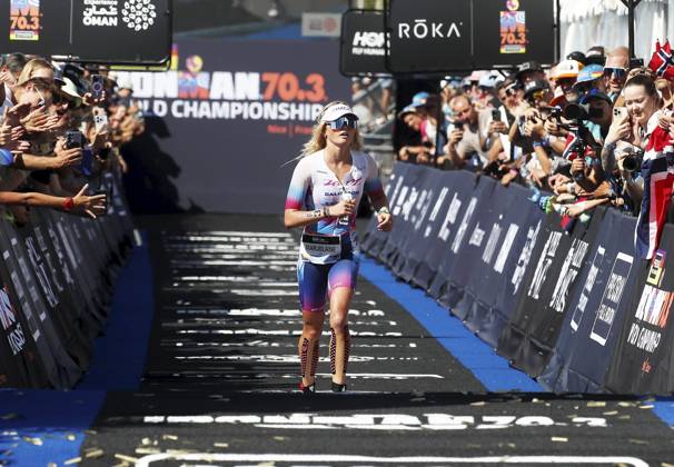 Ironman 70.3 femmes PHOTOPQR NICE MATIN Dylan Meiffret ; Nice ; 12 09 2026 ; Premier jour féminin de l Ironman 70.3 a Nice ICI : la niçoise Marjolaine Pierré arrive a la 5e place - Nice, France, September 12, 2026. The first day of the 2026 IRONMAN 70.3 World Championship, WM, Weltmeisterschaft in Nice, dedicated to the women’s race. Professional women started at 7 a.m. from Plage des Ponchettes, followed by age-group competitors. The triathlon consists of a 1.9 km swim, a 90 km bike course through the Alpes-Maritimes and a 21.1 km run along the Promenade des Anglais. Nice France  Copyright: xPHOTOPQR NICExMATIN MAXPPPxDylanxMeiffretx 20260912NIM8678 20260912NIM8678