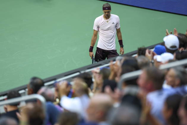 US Open tennis tournament - Day 15 Alexander Zverev of Germany reacts during his match against Ben Shelton of the US during the Men s Singles Final of the US Open Tennis Championships in Flushing Meadows, New York, USA, 13 September 2026. FLUSHING MEADOWS NEW YORK United States Copyright: xOLGAxFEDOROVAx
