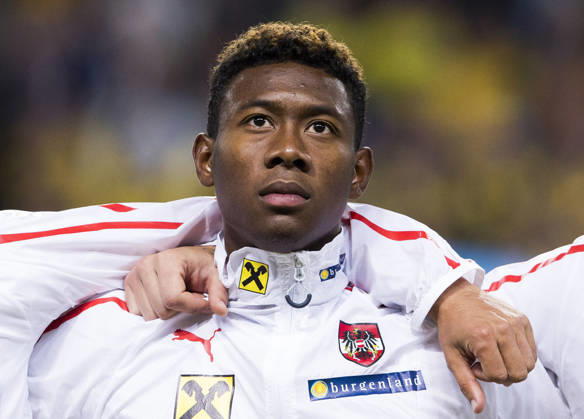 Österrikes David Alaba under fotbollsmatchen i EM-kvalet mellan Sverige och Österrike den 8 september 2015 i Stockholm. Stockholm Sverige Copyright: xAndreasxLxErikssonx
