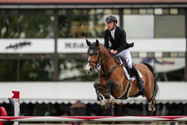 Spruce Meadows Masters 2026 - Day5 Scott Brash of Great Britain riding Hello Jefferson competes during the CSIO5* CPKC International at the Spruce Meadows Masters, part of the Rolex Grand Slam of Show Jumping, in Calgary, Alberta, Canada, on September 13, 2026. Calgary Alberta Canada  Copyright: xYuanxTianx originalFilename:tian-spruceme260913_npKaX.jpg