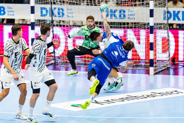 18.09.2026, GER, Handball, Maenner, Saison 26 27, Opel 1.Bl, 5.Spieltag, ThSV Eisenach - THW Kiel Elias Scholtes (ThSV Eisenach, 4) 99817 Eisenach Werner-Assmann-Halle Am Sportp Thueringen Deutschland
