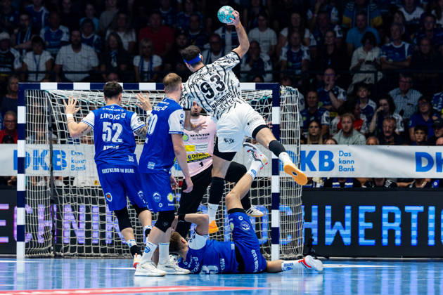 18.09.2026, GER, Handball, Maenner, Saison 26 27, Opel 1.Bl, 5.Spieltag, ThSV Eisenach - THW Kiel Veron Nacinovic (THW Kiel) 99817 Eisenach Werner-Assmann-Halle Am Sportpark Thueringen Deutschland