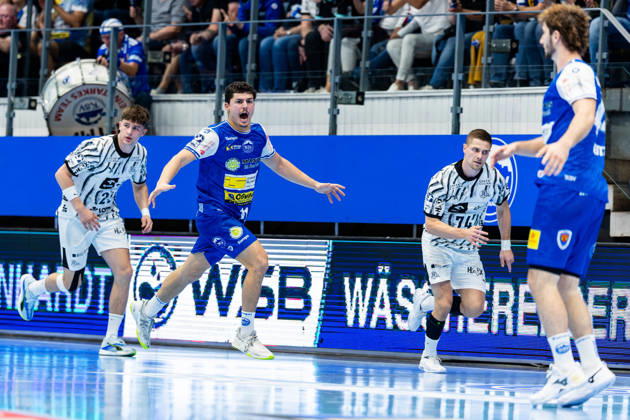 18.09.2026, GER, Handball, Maenner, Saison 26 27, Opel 1.Bl, 5.Spieltag, ThSV Eisenach - THW Kiel Gian Attenhofer (ThSV Eisenach,11) 99817 Eisenach Werner-Assmann-Halle Am Sportpark Thueringen Deutschland