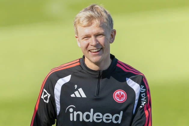 Training Eintracht Frankfurt Jonathan Burkardt, Jonny Burkardt (Eintracht Frankfurt, 9). Training von Eintracht Frankfurt am 22. September 2026 im Deutsche Bank Park in Frankfurt am Main., Frankfurt am Main Hessen Deutschland Deutsche Bank Park