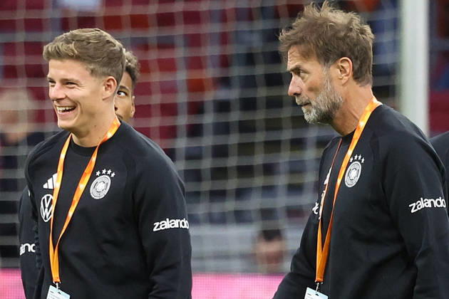 24.09.2026, xrekx, Fussball UEFA Nations League, Niederlande - Deutschland v.l. Finn Dahmen (Deutschland) Jürgen Juergen Klopp Trainer (Deutschland) Amsterdam