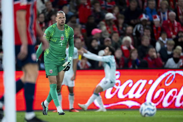 Soccer, Nations League Norway vs. Portugal, Nations League Oslo 20260927 Norway s goalkeeper Orjan Nyland during the international soccer match between Norway and Portugal in the Nations League. Photo: Cornelius Poppe, NTB, Oslo, Norway. EDITORIAL USE ONLY. RESTRICTED USE FOR BETTING COMPANIES.  Copyright: xCorneliusxPoppex xNTBx