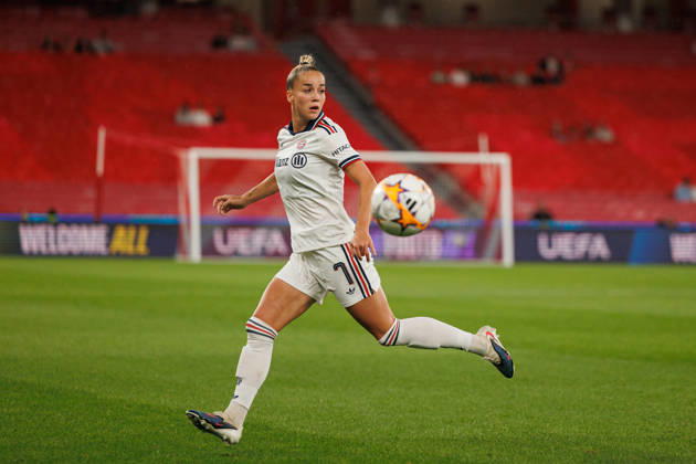 Giulia Gwinn seen during UEFA Women™s League game between teams of SL Benfica and Fc Bayern Munchen (Luis Loureiro Ball Raw Images) Lisboa Estadio da Luz Portugal Copyright: xLuisxLoureirox lloureiroSlbwBayernW-6927