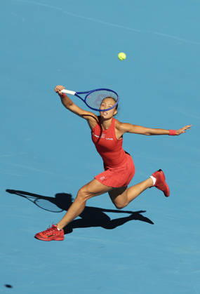 (261001) -- BEIJING, Oct. 1, 2026 -- Zheng Qinwen competes during the women s singles first round match between Zheng Qinwen of China and Shi Han of China at 2026 China Open tennis tournament in Beijing, China, Oct. 1, 2026. ) (SP)CHINA-BEIJING-TENNIS-CHINA OPEN-WOMEN S SINGLES(CN) BaixXuefei